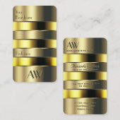 Goud en Geel Optische Can Faux Graving Letters Visitekaartje (Voorkant / Achterkant)