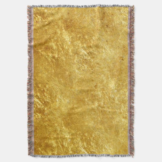 Goud en geel samengeperst marmerpatroon deken (Voorkant Verticaal)