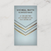 Goud en gespikkelde luxe geometrische visitekaartje (Voorkant)