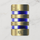 Goud en glas kunnen blauwe vloeistoffen met Initia Visitekaartje (Voorkant)