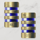 Goud en glas kunnen blauwe vloeistoffen met Initia Visitekaartje (Voorkant / Achterkant)