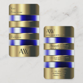 Goud en glas kunnen blauwe vloeistoffen met Initia Visitekaartje