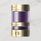 Goud en glas kunnen Paarse vloeistoffen monogram k Visitekaartje (Voorkant)