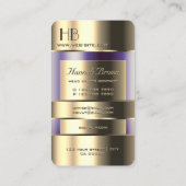 Goud en glas kunnen Paarse vloeistoffen monogram k Visitekaartje (Achterkant)