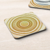 Goud en Glitter Mandala Bier Onderzetter (Linkerzijde)