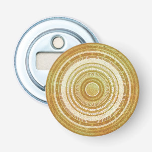Goud en Glitter Mandala Button Flesopener