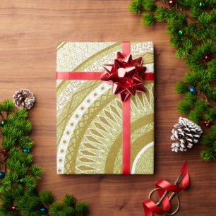 Goud en Glitter Mandala Cadeaupapier