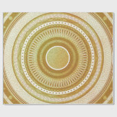 Goud en Glitter Mandala Cadeaupapier (Vlak)