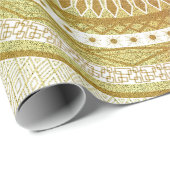Goud en Glitter Mandala Cadeaupapier (Rol Hoek)