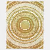 Goud en Glitter Mandala Fleece Deken (Voorkant)