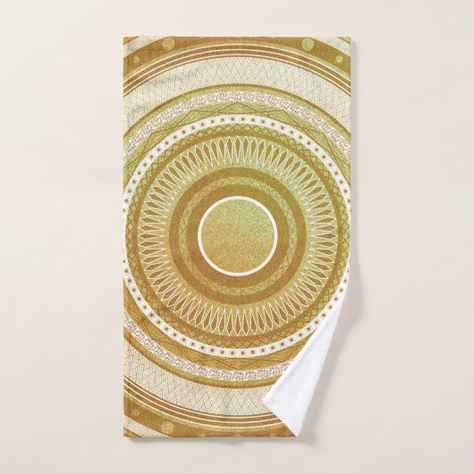 Goud en Glitter Mandala Handdoek (Handdoek)