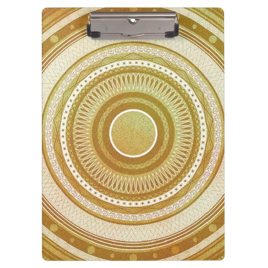 Goud en Glitter Mandala Klembord (Voorkant)