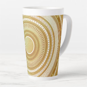 Goud en Glitter Mandala Latte Mok