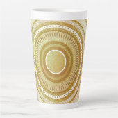 Goud en Glitter Mandala Latte Mok (Voorkant)
