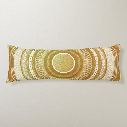 Goud en Glitter Mandala Lichaamskussen (Voorkant)