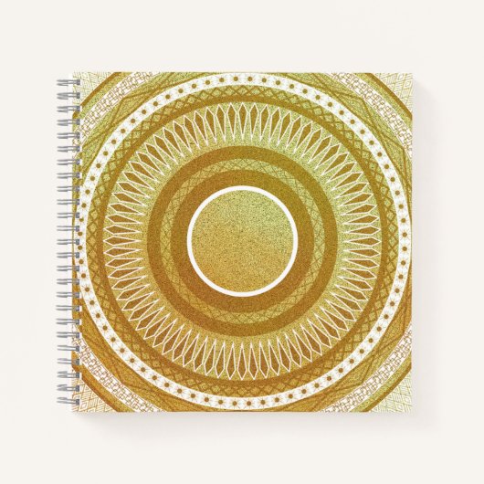 Goud en Glitter Mandala Notitieboek (Voorkant)
