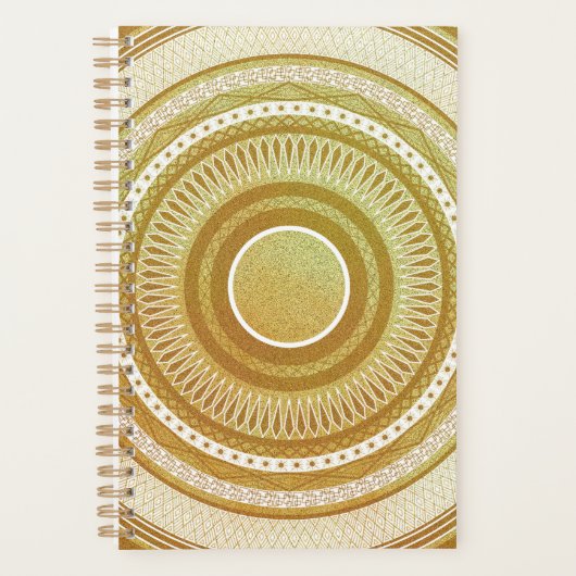 Goud en Glitter Mandala Planner (Voorkant)