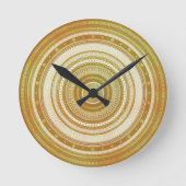 Goud en Glitter Mandala Ronde Klok (Voorkant)
