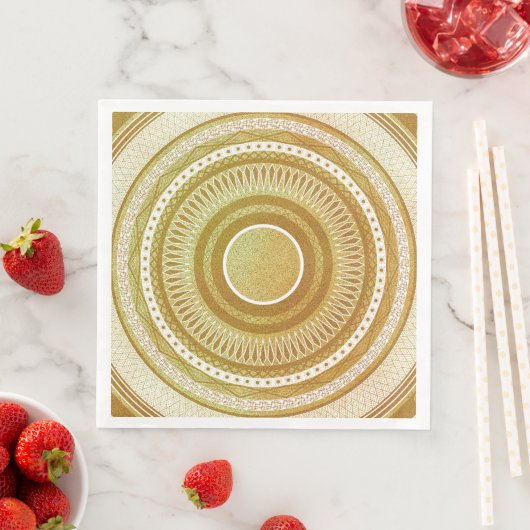 Goud en Glitter Mandala Servet (Insitu)