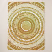 Goud en Glitter Mandala Sherpa Deken (Voorkant)