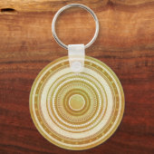Goud en Glitter Mandala Sleutelhanger (Voorkant)