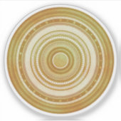 Goud en Glitter Mandala Sticker (Voorkant)