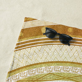 Goud en Glitter Mandala Strandlaken