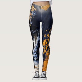 Goud en Glitter marmeren textuur gebeeldhouwde ser Leggings