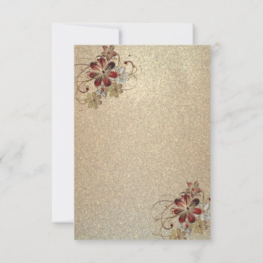 Goud en glitter sparen de datum save the date (Achterkant)