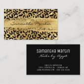 Goud en gouden Folie Lopardpenseel Slag Visitekaartje (Voorkant / Achterkant)