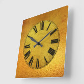 Goud en goudfolie effect vierkante klok (Hoek)