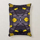 Goud en grijs Abstract expressionisme Accent Kussen (Voorkant(Verticaal))