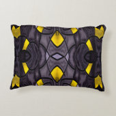 Goud en grijs Abstract expressionisme Accent Kussen (Achterkant)