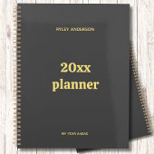 Goud en Grijs Bedrijf Logo Monogram Planner