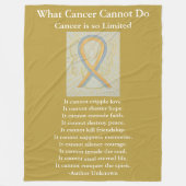 Goud en grijs bewustzijn Kunstdeknelpunten Fleece Deken (Voorkant)