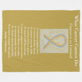 Goud en grijs bewustzijn Kunstdeknelpunten Fleece Deken (Voorkant (Horizontaal))