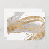 Goud en grijs briefkaart (Voorkant / Achterkant)