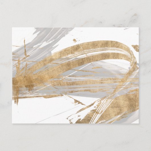 Goud en grijs briefkaart (Voorkant)