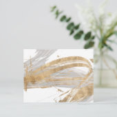 Goud en grijs briefkaart (Staand voorkant)