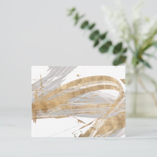 Goud en grijs briefkaart (Staand voorkant)