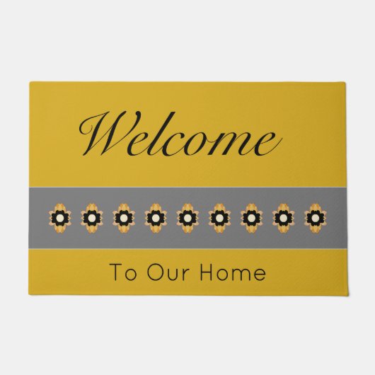 Goud en Grijs Deurmat (Voorkant)