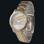 Goud en grijs horloge<br><div class="desc">Gold & Grey II van Studio W. Biedt grijze en goudlijnen tegen een witte achtergrond.</div>