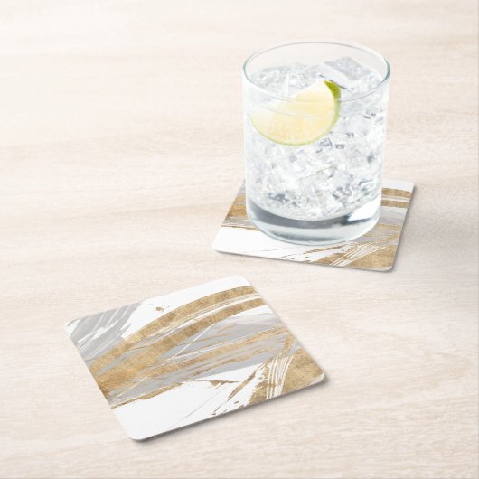 Goud en grijs kartonnen onderzetters (Insitu)