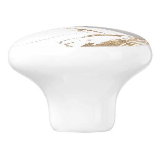 Goud en grijs keramische knop (Zijkant)