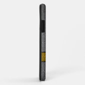 Goud en grijs leer Case-Mate iPhone case (Achterkant/rechts)