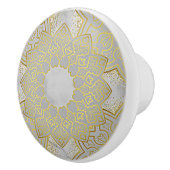 Goud en grijs Medallion keramische knop/meeuw Keramische Knop (Rechts)