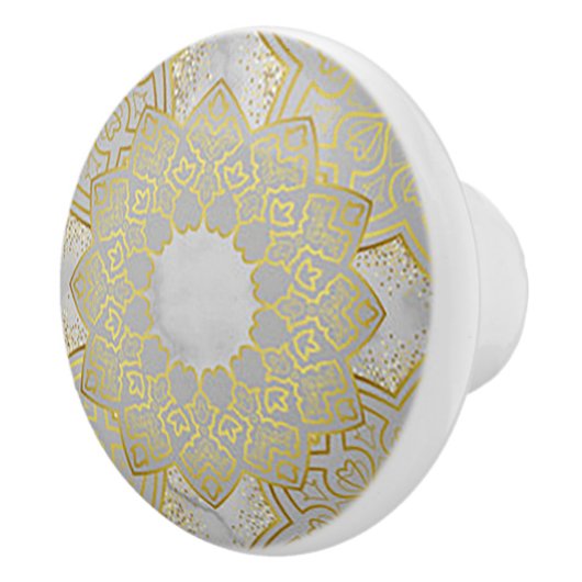 Goud en grijs Medallion keramische knop/meeuw Keramische Knop (Rechts)