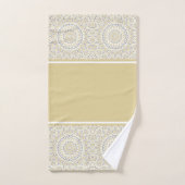 Goud en grijs Modern Mandala Bad Handdoek (Handdoek)