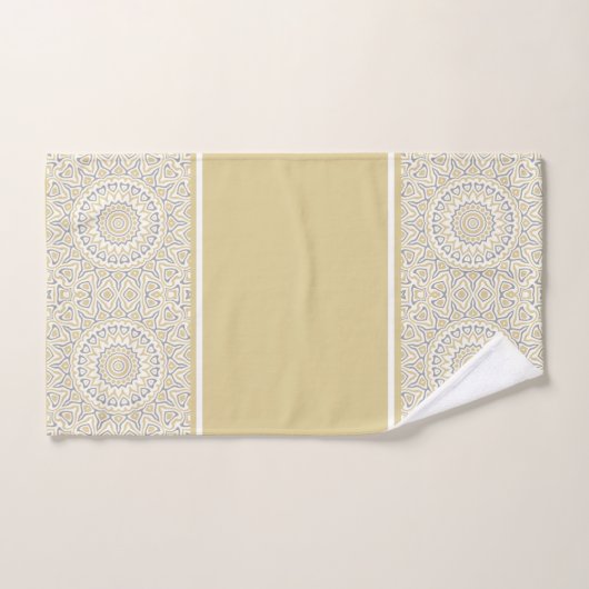 Goud en grijs Modern Mandala Bad Handdoek (Handdoek)