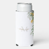 Goud en grijs monogram & Script Names Sunflower Se Seltzer Blikjeskoeler (Seltzer Voorkant)